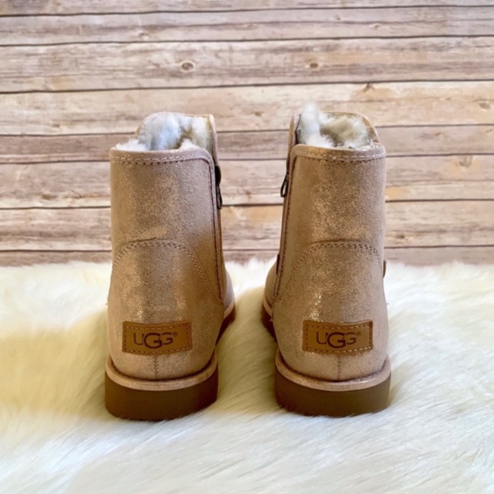UGG Rose Gold Abree Mini Stardust Boots - Picture 7 of 8